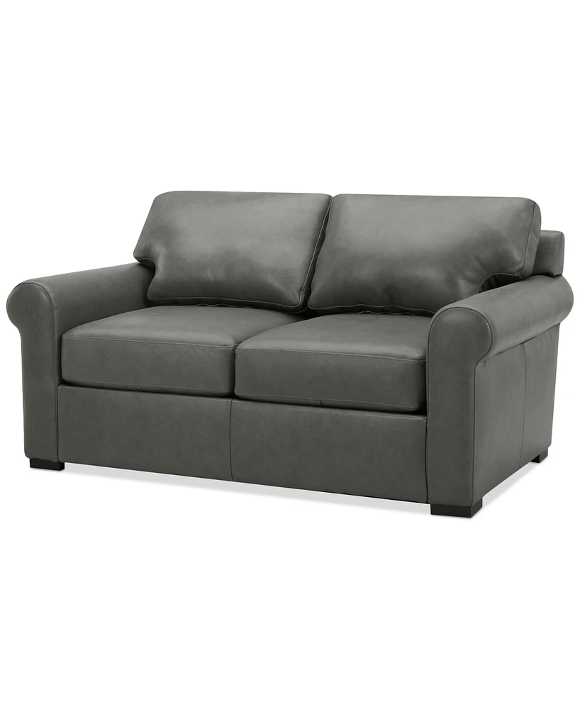 Radley Roll Arm 61" Leather Loveseat, Exclusively at Macy's