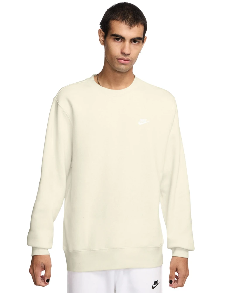 Nike Men's Pullover Fleece Crewneck Logo Sweatshirt