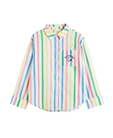 Chinti & Parker Women's Linen Snoopy Stripe Shirt