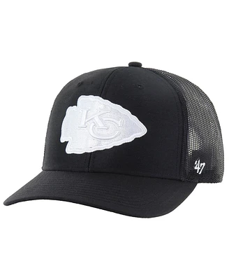 '47 Brand Men's Black Kansas City Chiefs Trucker Adjustable Hat