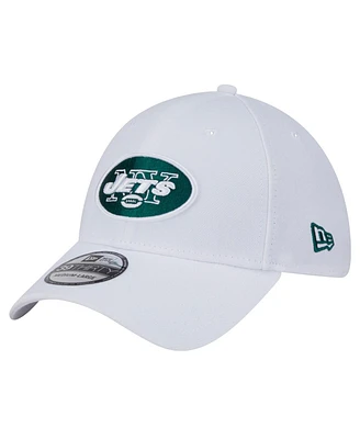 New Era Men's White New York Jets Throwback 39THIRTY Flex Hat