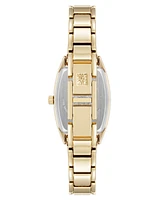 Anne Klein Women's Quartz Cushion Black Enamel with Gold-Tone Metal Alloy Bangle Watch, 22mm