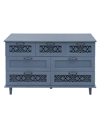 Mondawe 7 Drawer Cabinet, American Furniture, Suitable for Bedroom, Living Room, Study