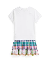 Polo Ralph Lauren Big Girls Pony Plaid-Skirt Terry Dress