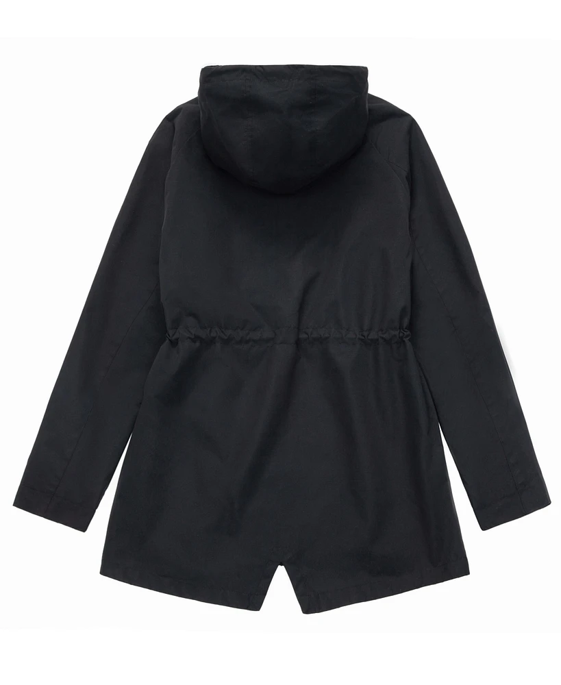 Rokka&Rolla Women's Hooded Anorak Trench Coat