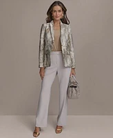 Donna Karan New York Womens One Button Blazer Straight Leg Pants