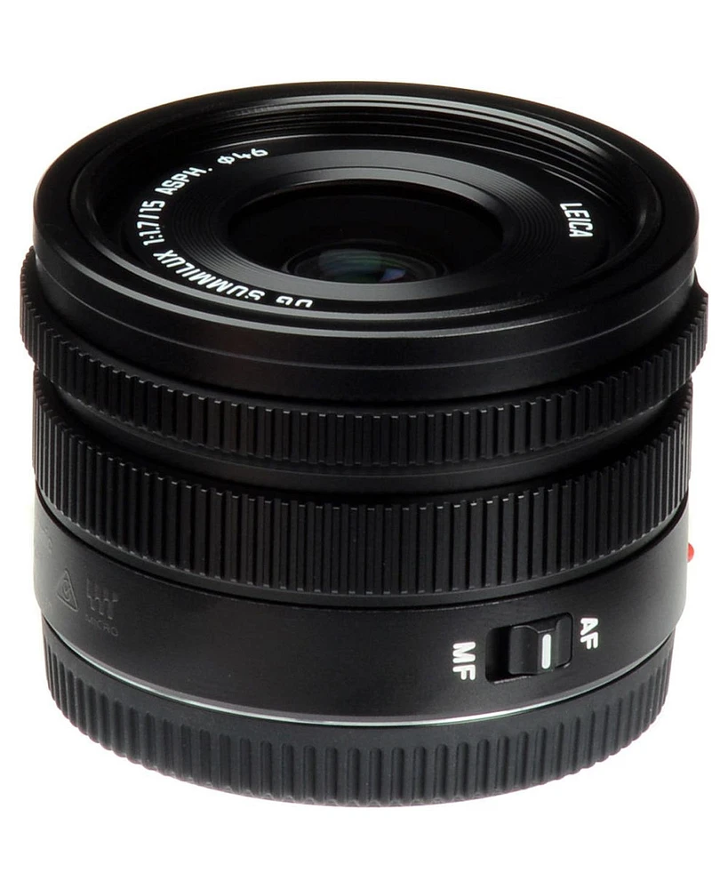 Panasonic Lumix G Leica Dg Summilux 15mm f/1.7 Aspherical Lens for Micro Four Thirds, Black