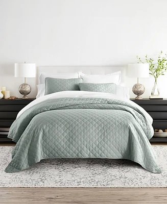 ienjoy Home Diamond Stitch 3-Pc. Lightweight Quilt Set, Full/Queen