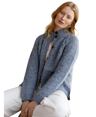 Celtic & Co. Women's Donegal Funnel Neck Cardigan