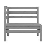 Patio Corner Sofas 2 pcs Gray Solid Wood Pine