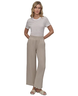 Dkny Jeans Women's High-Rise Gauze Straight-Leg Pants - Pbl