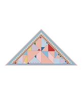 Jessie Zhao New York Double Sided Wool Silk Triangle Scarf Of Color Recombination