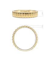 Devata Ribbed Band Ring in 14K Gold, Size 9, approx. 3.2 grams