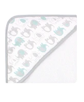 Luvable Friends Unisex Gender-Fluid Hooded Cotton Terry Robe-Towel