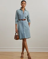 Lauren Ralph Lauren Women's Belted Denim Shirtdress