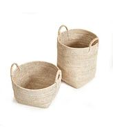 Burma Rattan Orchard Baskets, Set Of 2