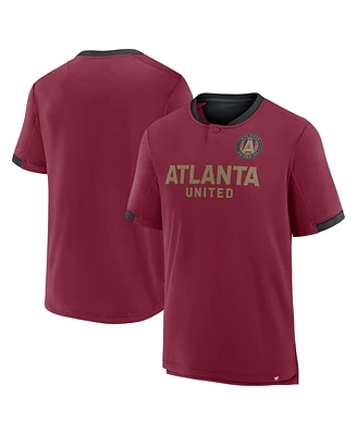 Fanatics Men's Red Atlanta United Fc Stoppage Time Striker T-Shirt