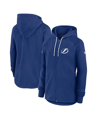 Fanatics Women's Blue Tampa Bay Lightning Authentic Pro Rink Fleece Full-Zip Jacket