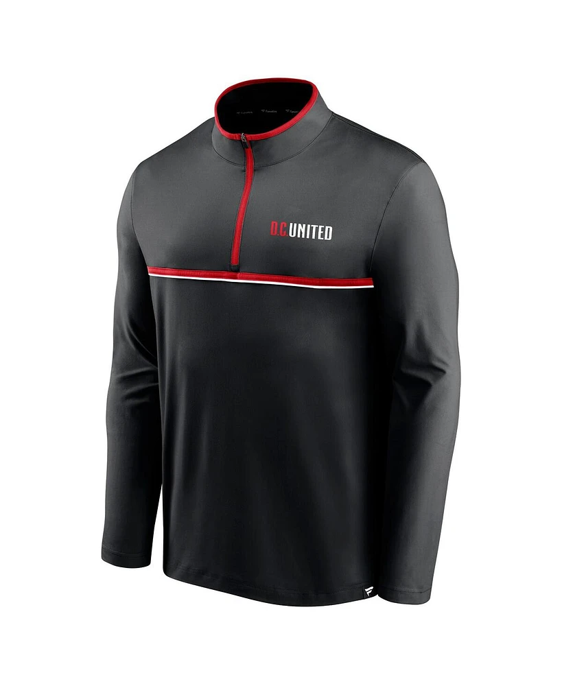 Fanatics Men's Black D.c. United Lineup Quarter-Zip Jacket