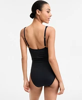 Bleu by Rod Beattie Women's Plunging V-Neck One-Piece Swimsuit