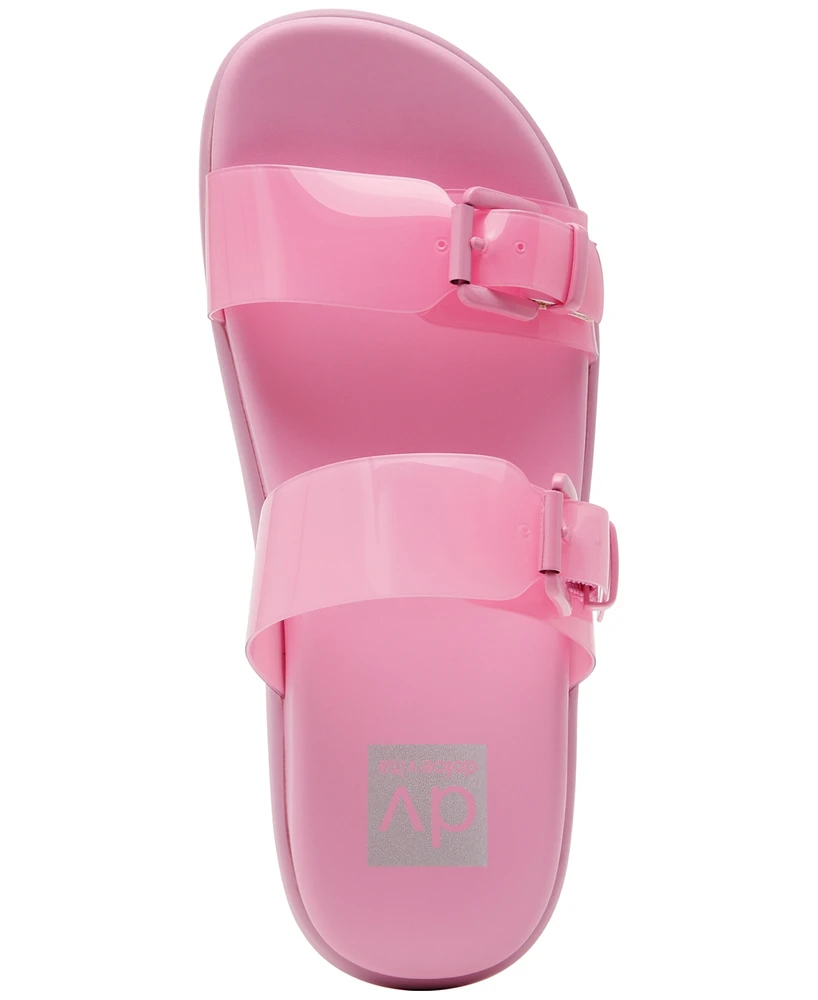 Dv Dolce Vita Women's Ubar Double Buckle Footbed Flat Sandals