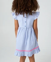 Rare Editions Toddler and Little Girls Nautical Seersucker Dress