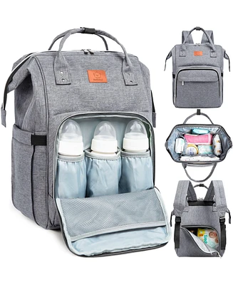 KeaBabies Original Diaper Bag Backpack, Multi-Functional Baby Bags with Changing Pad