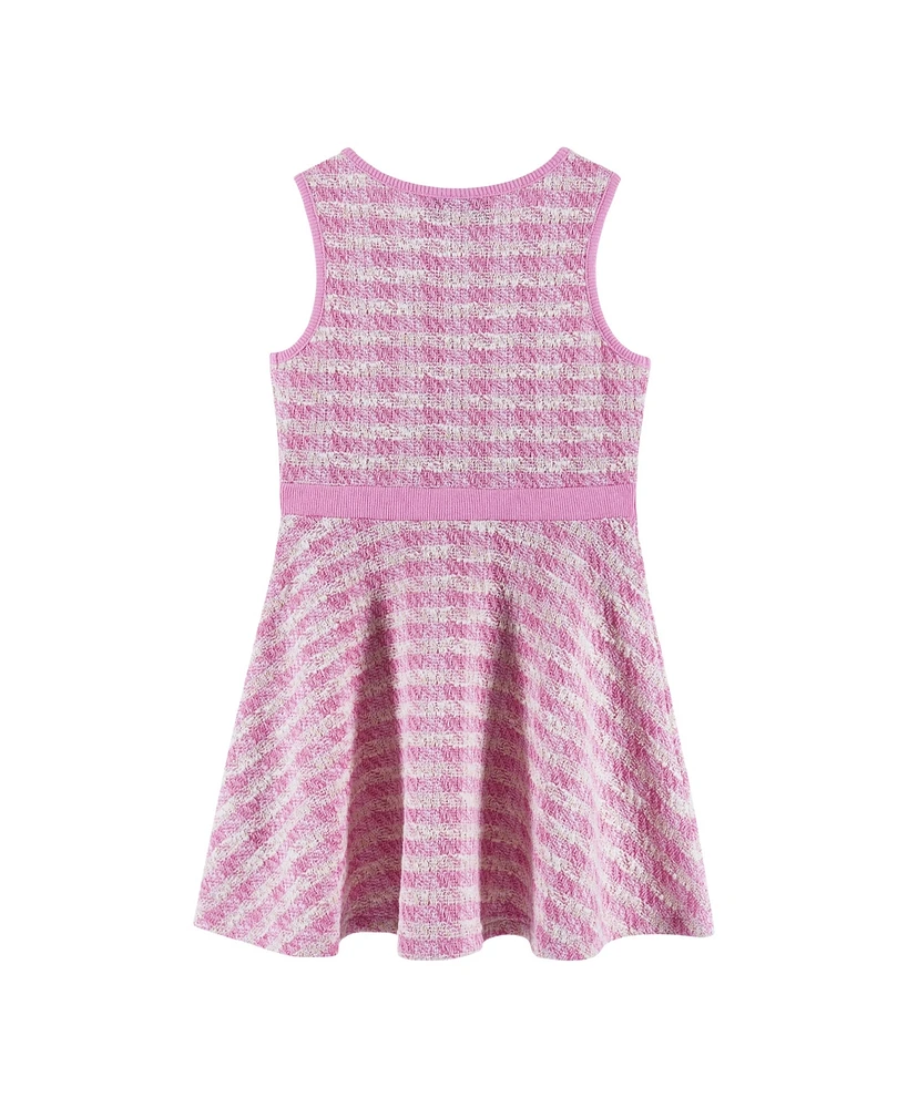 Andy & Evan Toddler Girls Toddler/Child Pink Tweed Knit Dress