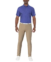 Pga Tour Men's Short Sleeve Confetti Print Golf Polo Shirt