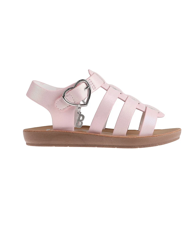 Bebe Toddler Girls Flower Print Lining with Fisherman Sandals