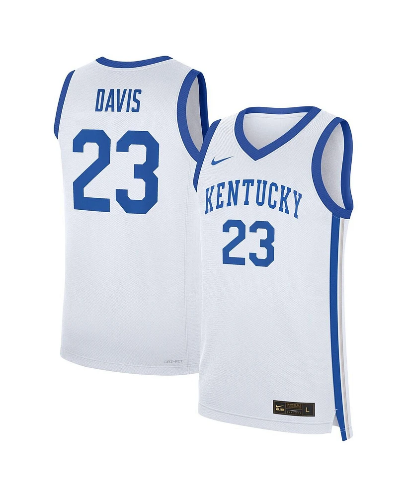 Nike Men's Anthony Davis White Kentucky Wildcats Performance Replica Basketball Jersey