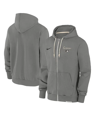 Nike Men's Charcoal St. Louis Cardinals Authentic Collection Travel Performance Full-Zip Hoodie