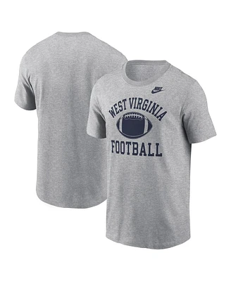 Nike Men's Heather Gray West Virginia Mountaineers Legacy Football Icon T-Shirt