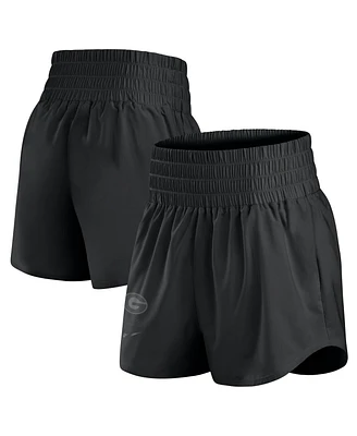 Nike Women's Black Georgia Bulldogs Performance One High-Rise Shorts