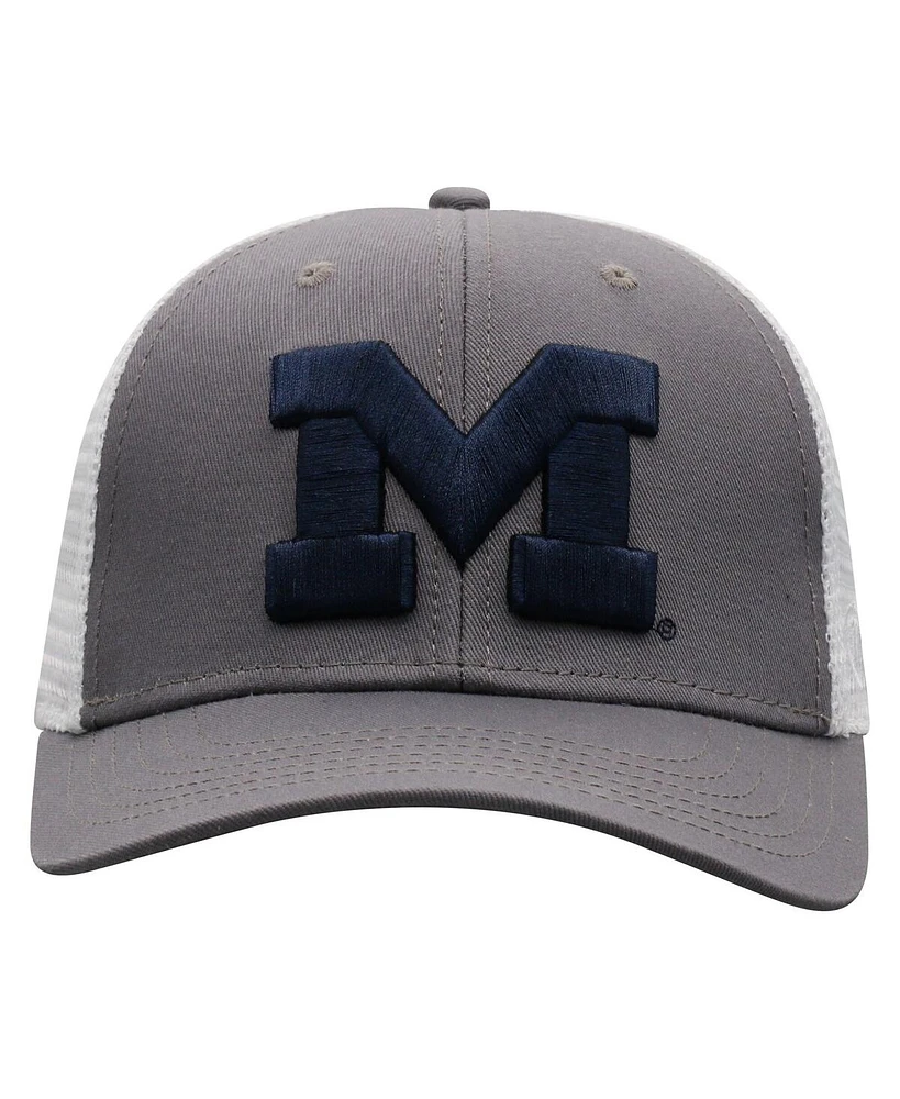 Top of the World Men's Gray Michigan Wolverines Trucker Adjustable Hat