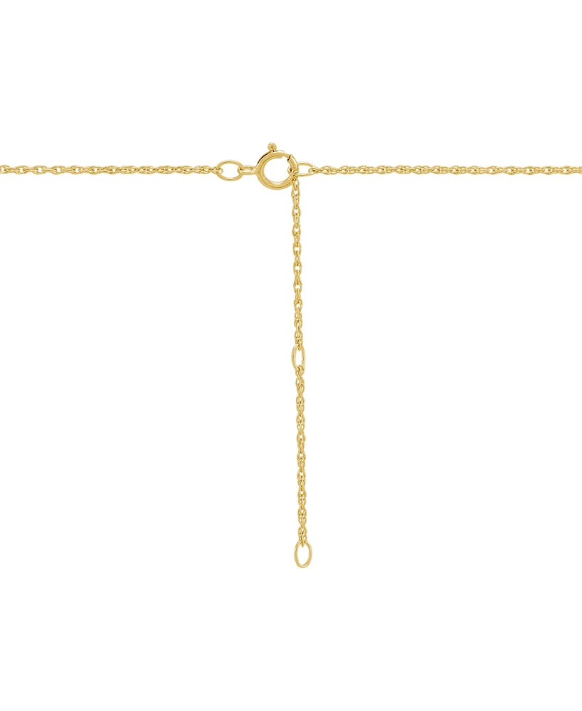 Lab-Created Emerald (5/8 ct. t.w.) & Lab-Created White Sapphire (1/2 ct. t.w.) Pendant Necklace in 14k Yellow Gold-Plated Sterling Silver, 16" + 2" ex