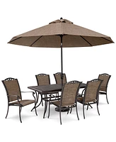 Wythburn Outdoor Dining 7pc Set (72"x38" Table & 6 Filigree Sling Chairs), Created for Macy's