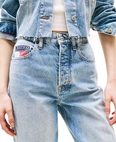 Tommy Jeans Women's Layla Cotton High-Rise Slim Straight