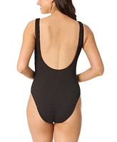 Salt + Cove Women's Mint Tea Rib Scrunch One-Piece Swimsuit, Exclusively at Macy's