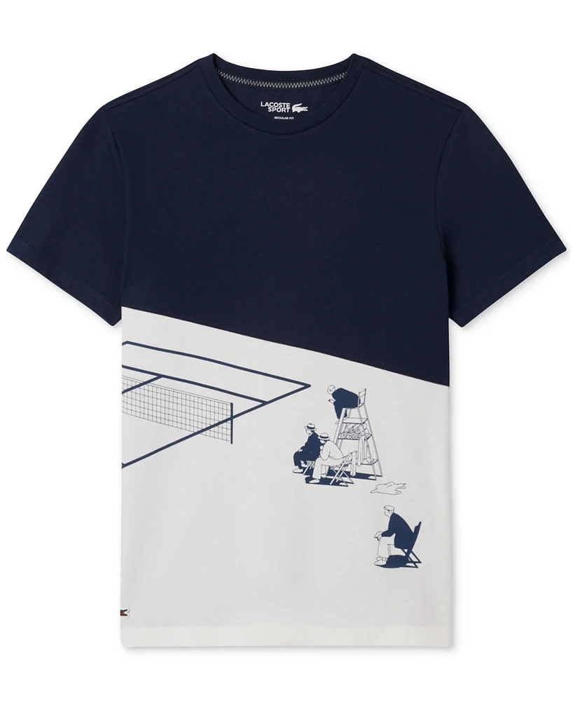 Lacoste Men's Tennis Court Graphic T-Shirt