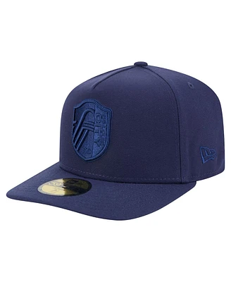 New Era Men's Navy St. Louis City Sc Color Pack A-Frame 59FIFTY Fitted Hat