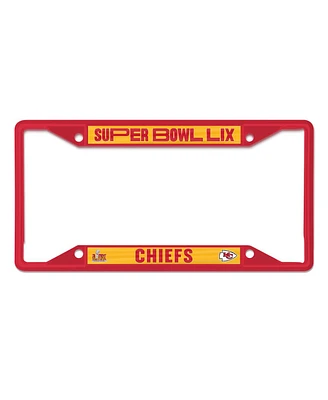 Wincraft Kansas City Chiefs Super Bowl Lix Laser Cut Metal License Plate Frame