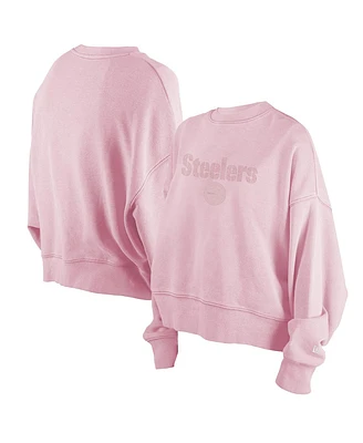 New Era Women's Pink Pittsburgh Steelers Cozy Pullover Sweatshirt