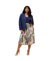 Eloquii Women's Pleated Midi Skirt
