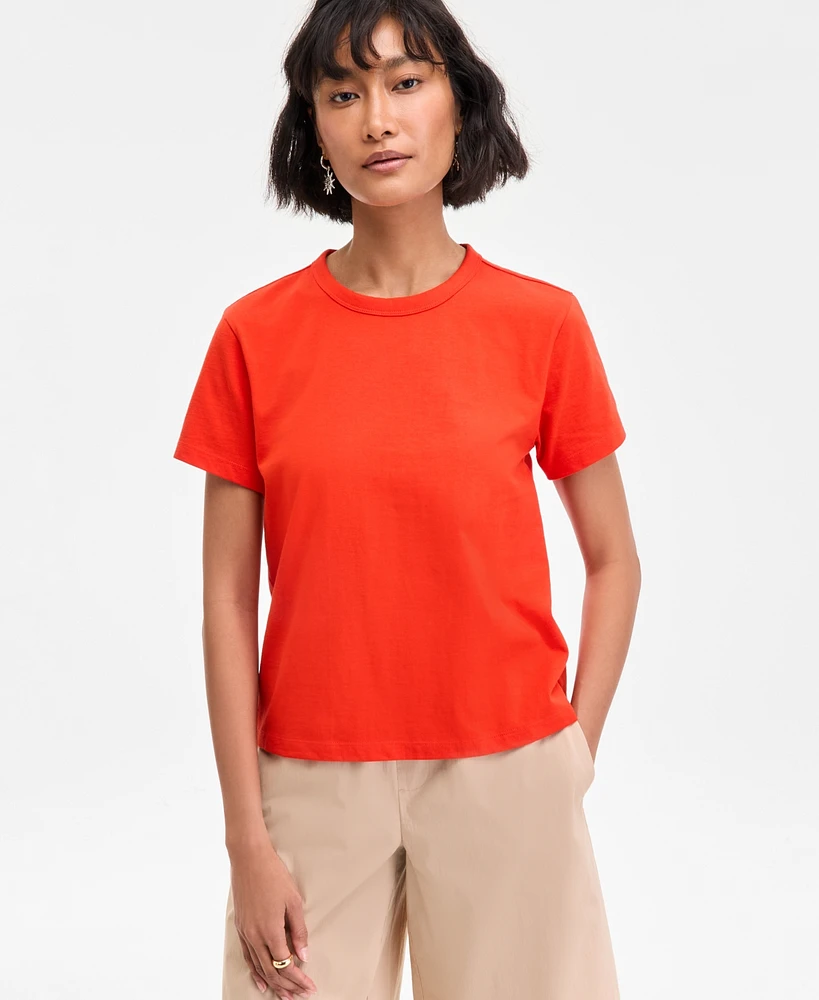 On 34th Women's Essential Crewneck T-Shirt, Exclusively at Macy's