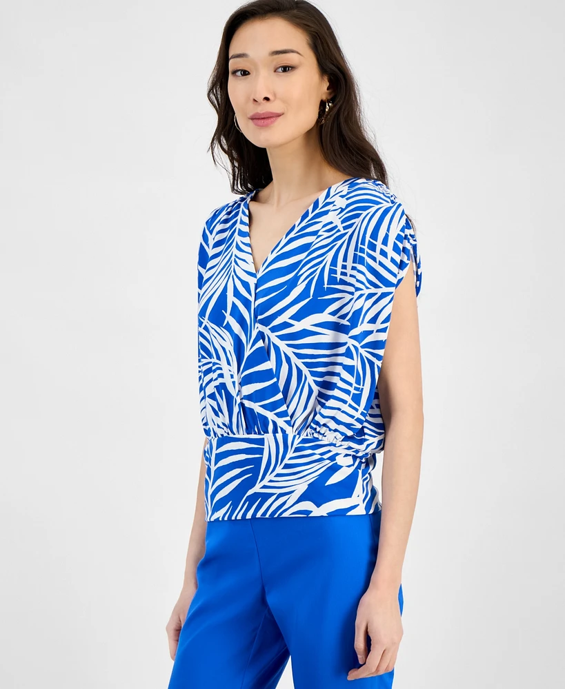 I.n.c. International Concepts Women's Surplice V-Neck Top, Exclusively at Macy's