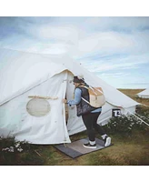 8-10 Person Canvas Bell Tent, Glamping, 4-Season Yurt, Family/Party Camping, 23x16,5ft
