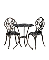 Copper Tulip Bistro Set - Table & 2 Chairs