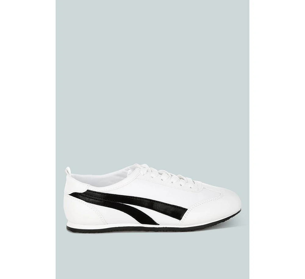 Montek Faux Leather Lace-Up Sneakers