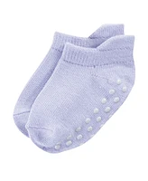 Touched by Nature Baby Girls Safe Step Organic Cotton Socks with Non Skid Soles